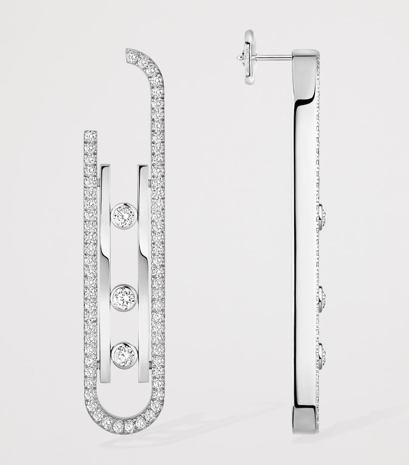 Messika Move 10th Birthday diamond earrings white gold - British product