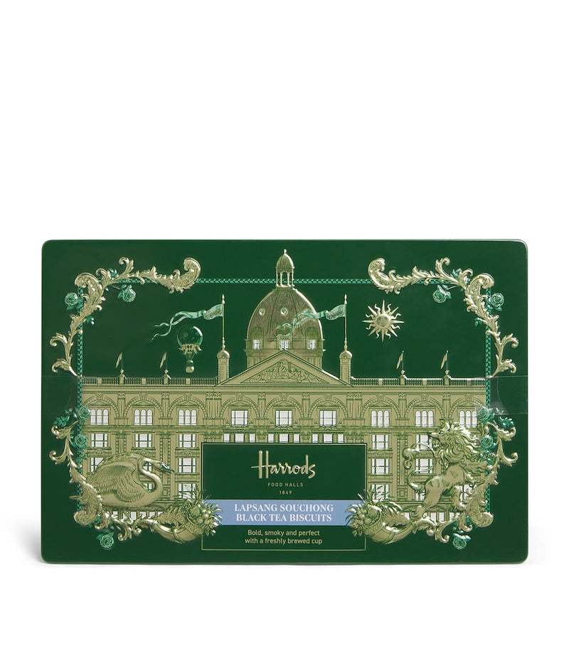 Harrods Lapsang Souchong tea biscuits 200g tin - British product