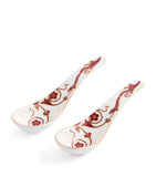 Wedgwood bone china soup spoons with gold trim, UK version