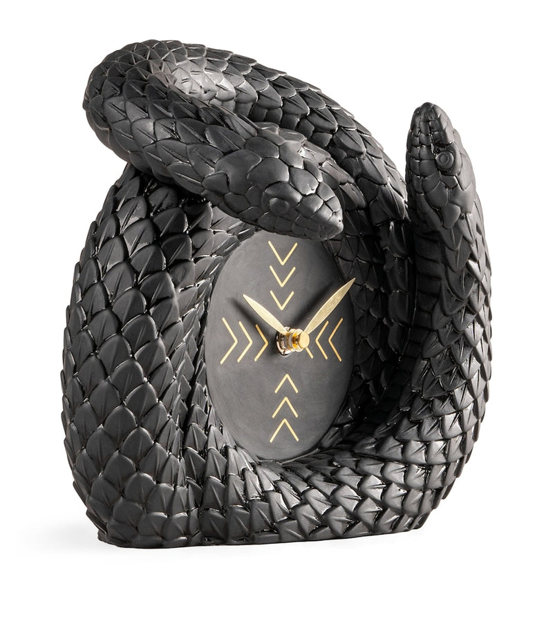 Lladró porcelain snake clock, UK version