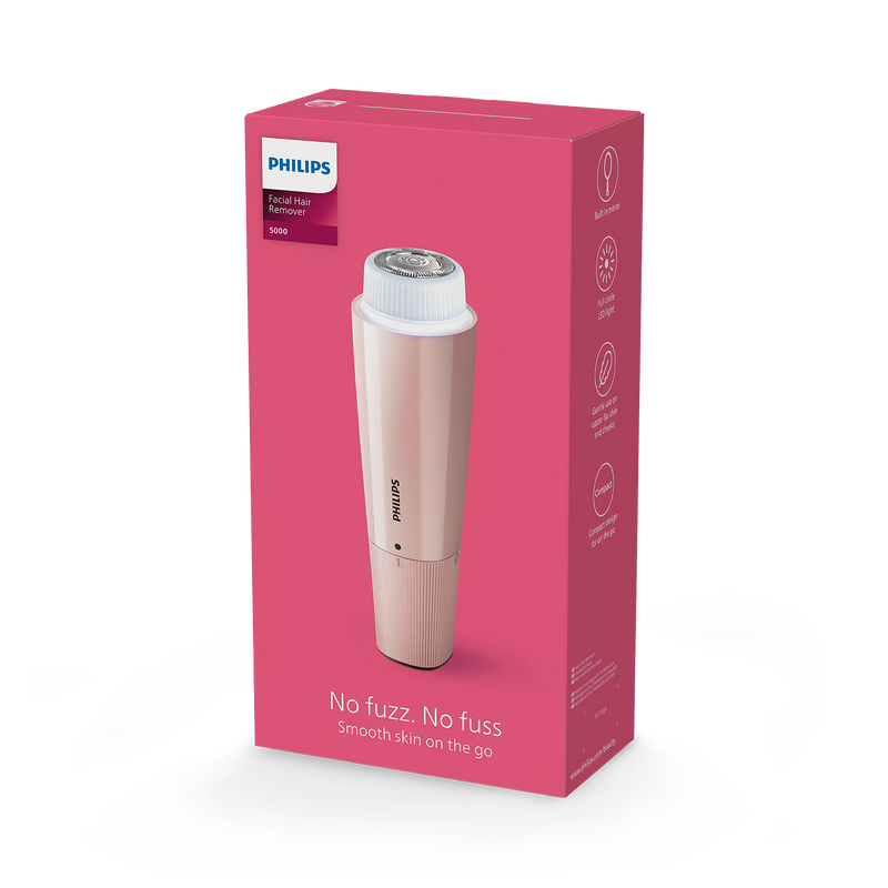 Philips Series 5000 facial hair remover with LED light (British brand)