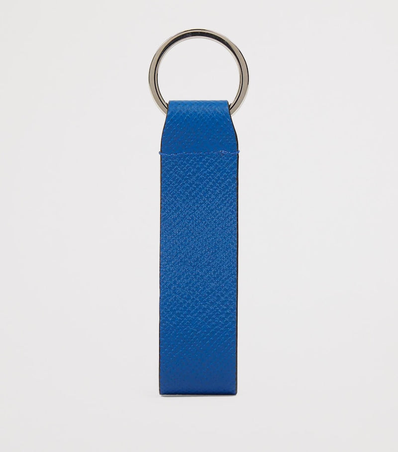 Smythson Panama crossgrain calf leather keyring, UK version