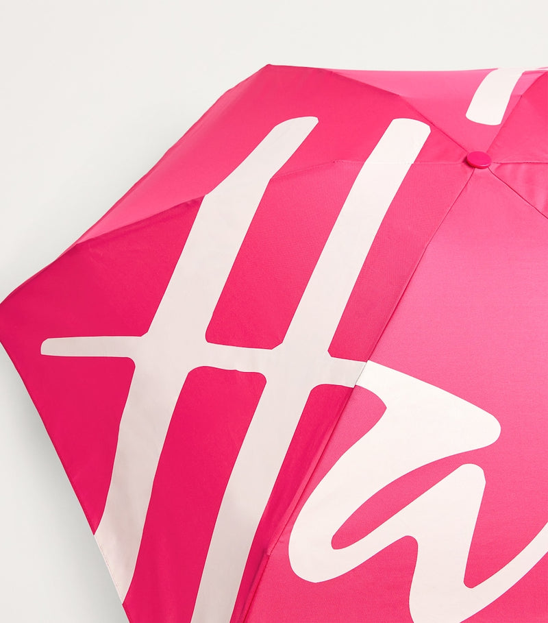 Harrods magenta logo umbrella compact size, UK version