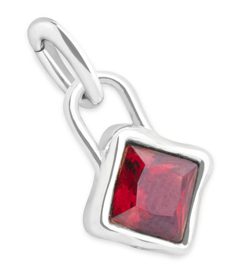 Astrid & Miyu rhodium-plated January birthstone charm - British product