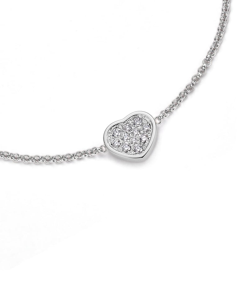 Chopard white gold diamond Happy Hearts bracelet, imported from the UK
