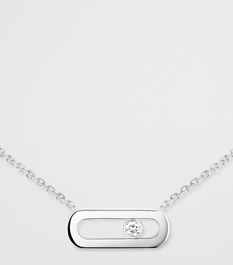 Messika Move Uno white gold diamond necklace, imported from the UK