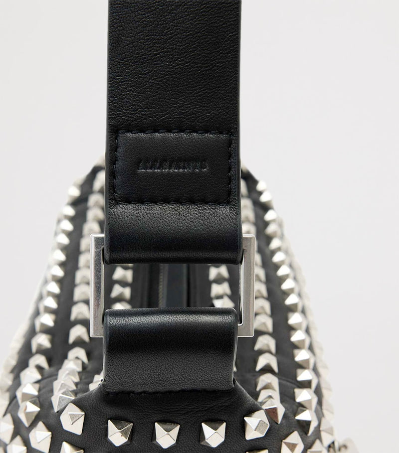 AllSaints lambskin embellished Vega shoulder bag, imported from the UK