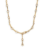 Azlee yellow gold chain necklace large motif, imported from the UK