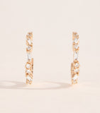 Suzanne Kalan rose gold diamond hoop earrings, imported from the UK