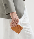 Brunello Cucinelli Nubuck Logo Card Holder in leather, UK version