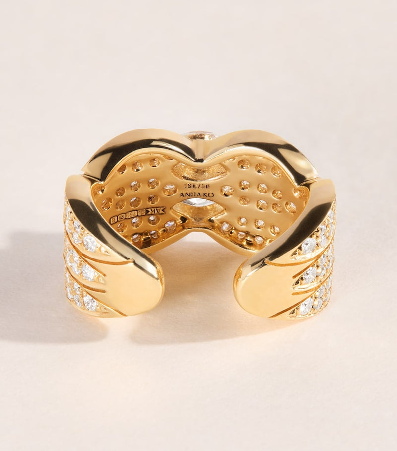 Anita Ko Talitha ear cuff 18k yellow gold diamonds - British product