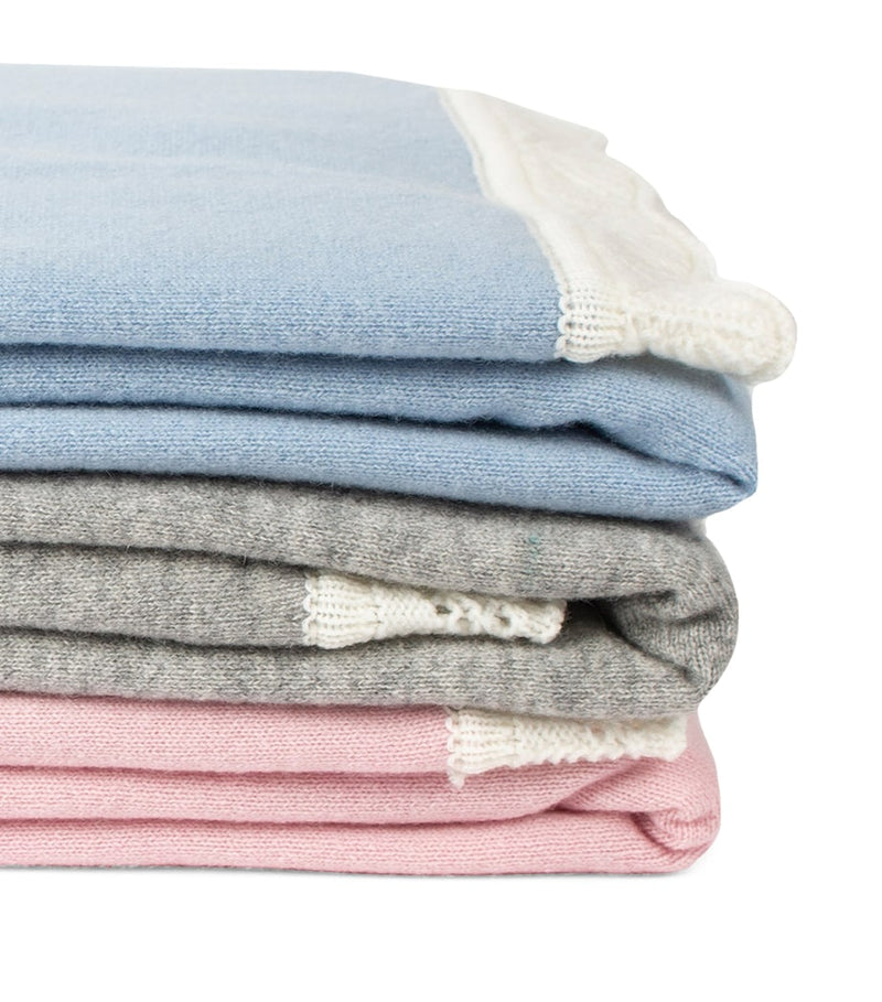 Trotters cashmere blanket with frills, UK version