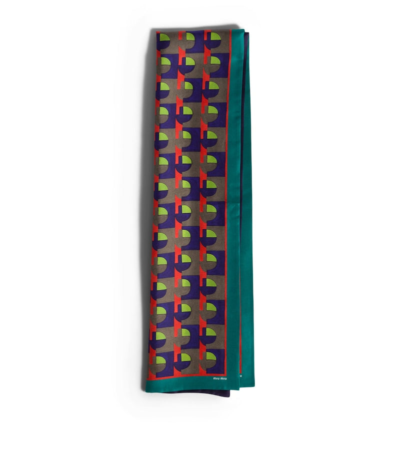 Miu Miu silk printed scarf 137cm - British product