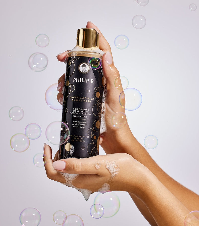 Philip B chocolate milk bubble wash 340ml (British brand)