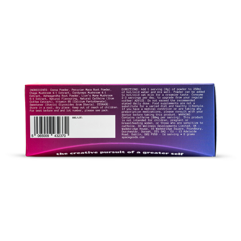 Spacegoods Rainbow Dust Chocolate 56g mushroom powder, imported from the UK