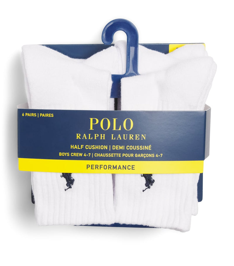 Ralph Lauren kids ankle socks pack of 6, UK version