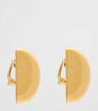 Saint Laurent double domed clip-on earrings gold-tone (British brand)