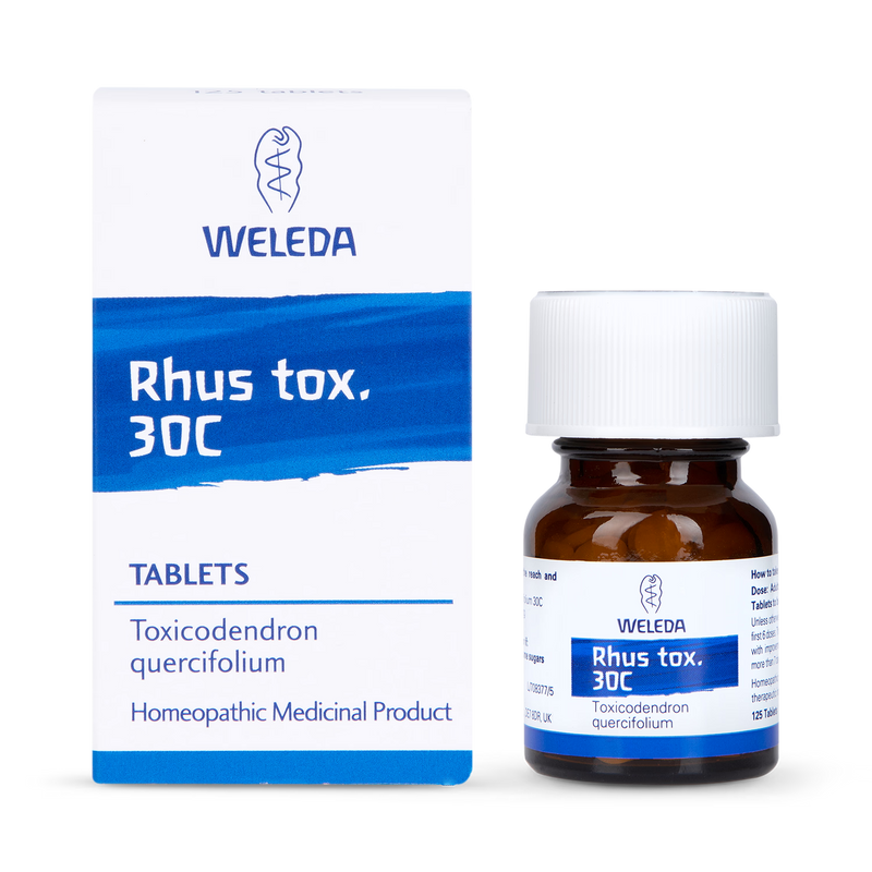 Weleda Rhus Tox homeopathic tablets 125 (British brand)