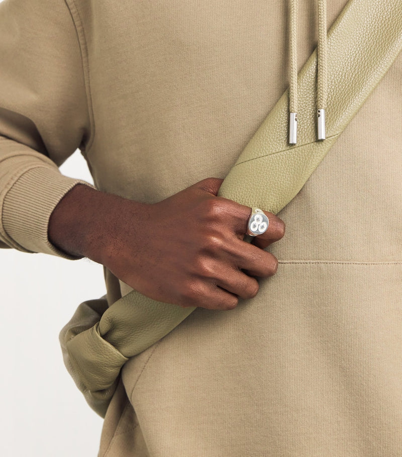 Bleue Burnham Oval Chloroplast Impression signet ring, imported from the UK