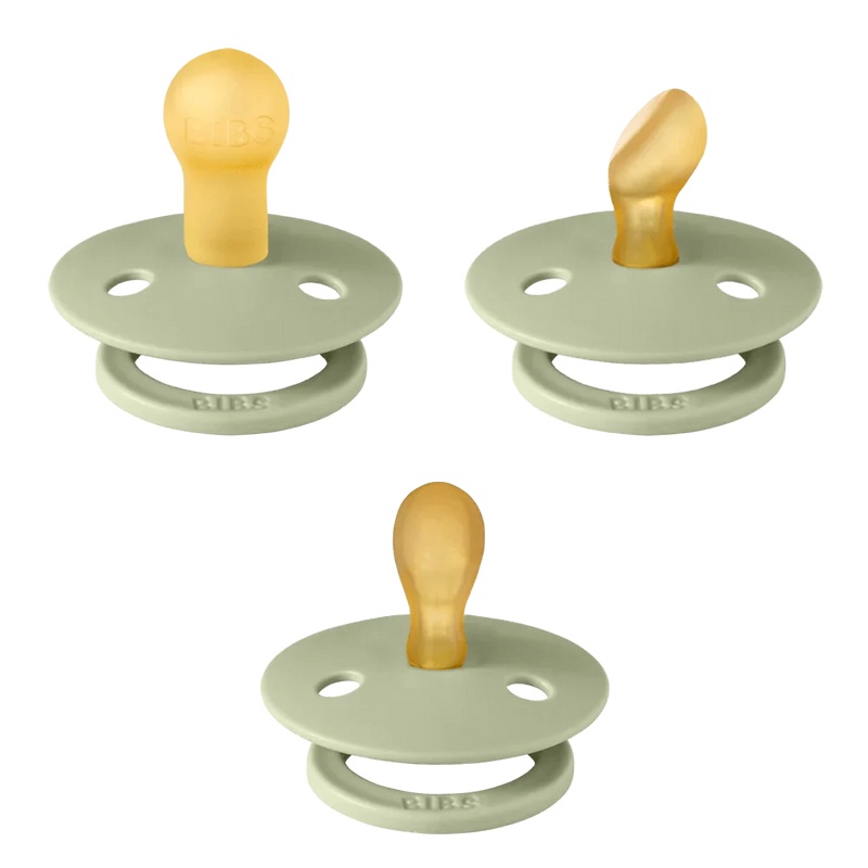 BIBS baby pacifier set Size 1 in Sage, 3 pack (British brand)