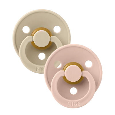 ukbabycentre BIBS Colour Pacifiers 2 Pack (Size 1) - Vanilla/Blush- Buy online at McGrocer