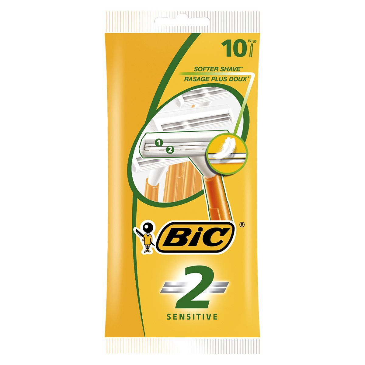 BiC 2 Sensitive Razor 10 pack - McGrocer