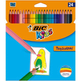 BIC Kids Tropicolors Colouring Pencils Wallet of 24 24 per pack - McGrocer