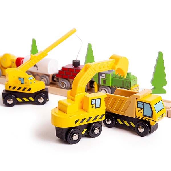 Bigjigs Rail Site Vehicles - McGrocer