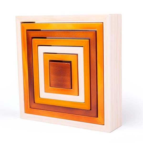 Bigjigs Toys 7 Wooden Stacking Squares - McGrocer