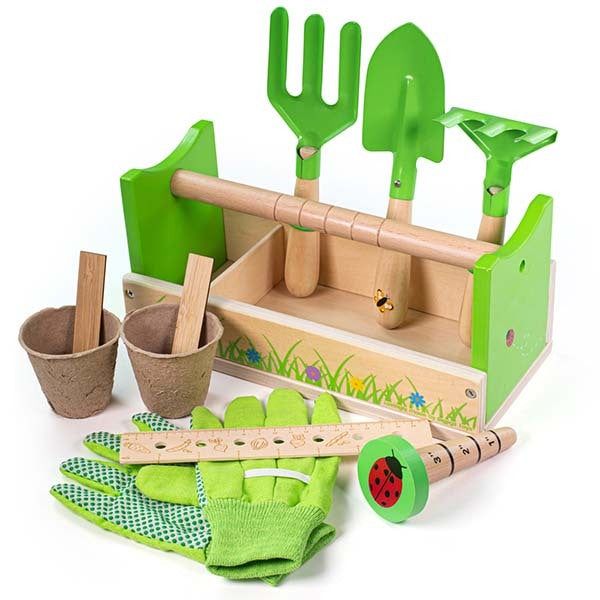 Bigjigs Toys Gardening Caddy and Tools - McGrocer