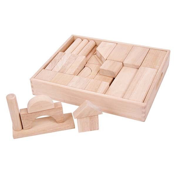 Bigjigs Toys Large Wooden Stacking Blocks - McGrocer