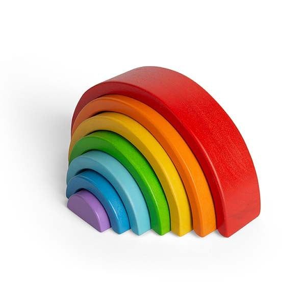 Bigjigs Toys Small Wooden Stacking Rainbow Toy - McGrocer