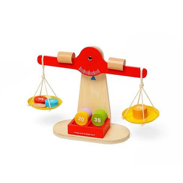 Bigjigs Toys Wooden Balancing Scales Game - McGrocer