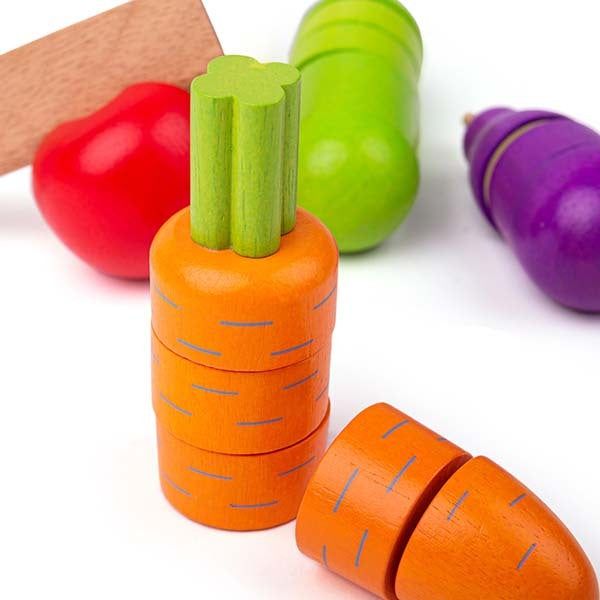 Bigjigs Toys Wooden Cutting Vegetables Chef Set - McGrocer