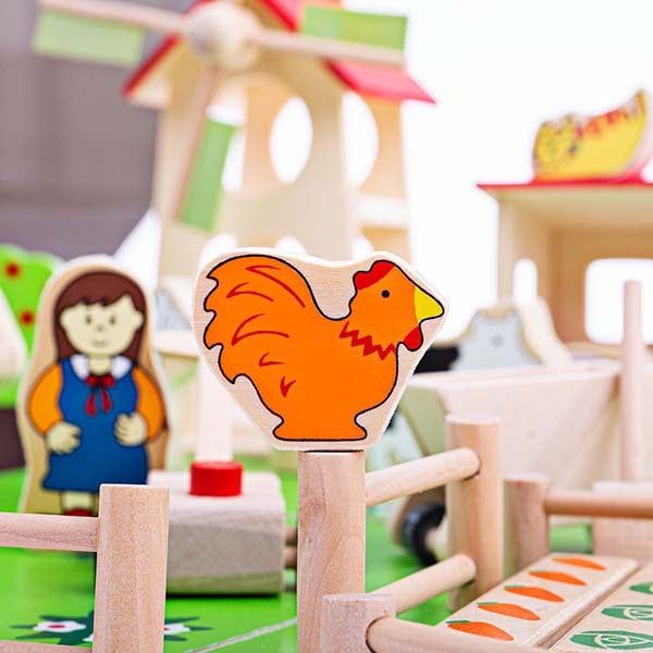 Bigjigs Toys Wooden Farm Playset - McGrocer