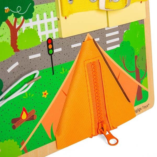 Bigjigs Toys Wooden Life Skills Activity Board - McGrocer