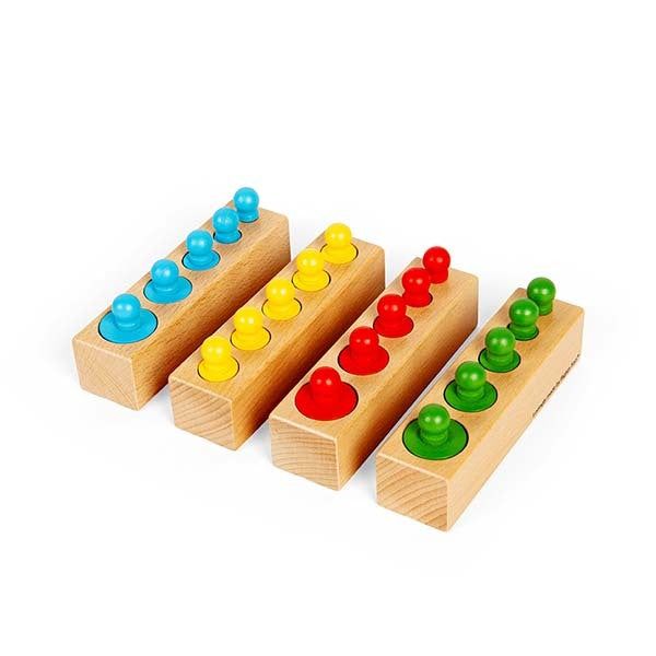 Bigjigs Toys Wooden Peg Blocks Sorting Toy - McGrocer