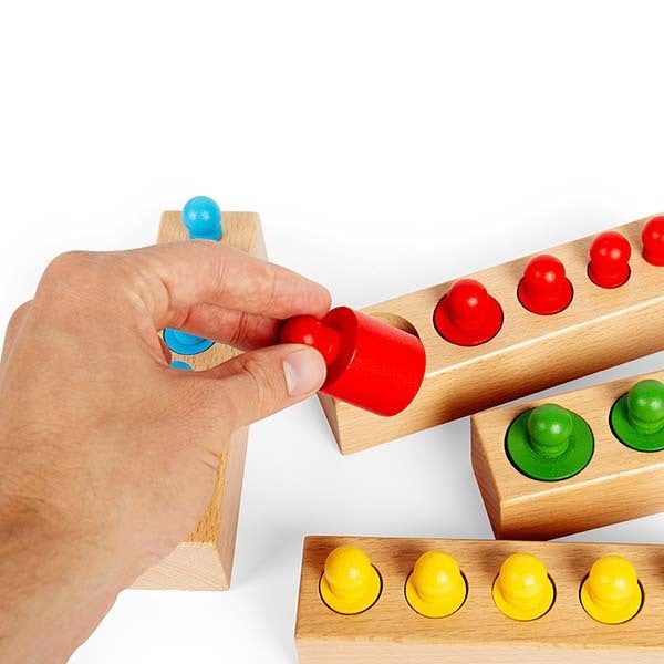 Bigjigs Toys Wooden Peg Blocks Sorting Toy - McGrocer