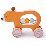 Bigjigs Toys Wooden Push Along Bear - McGrocer