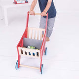 Bigjigs Toys Wooden Shopping Trolley Toy - McGrocer