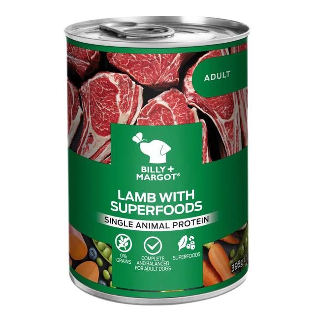 Billy + Margot Lamb with Superfood Blend Wet Can 395g - McGrocer