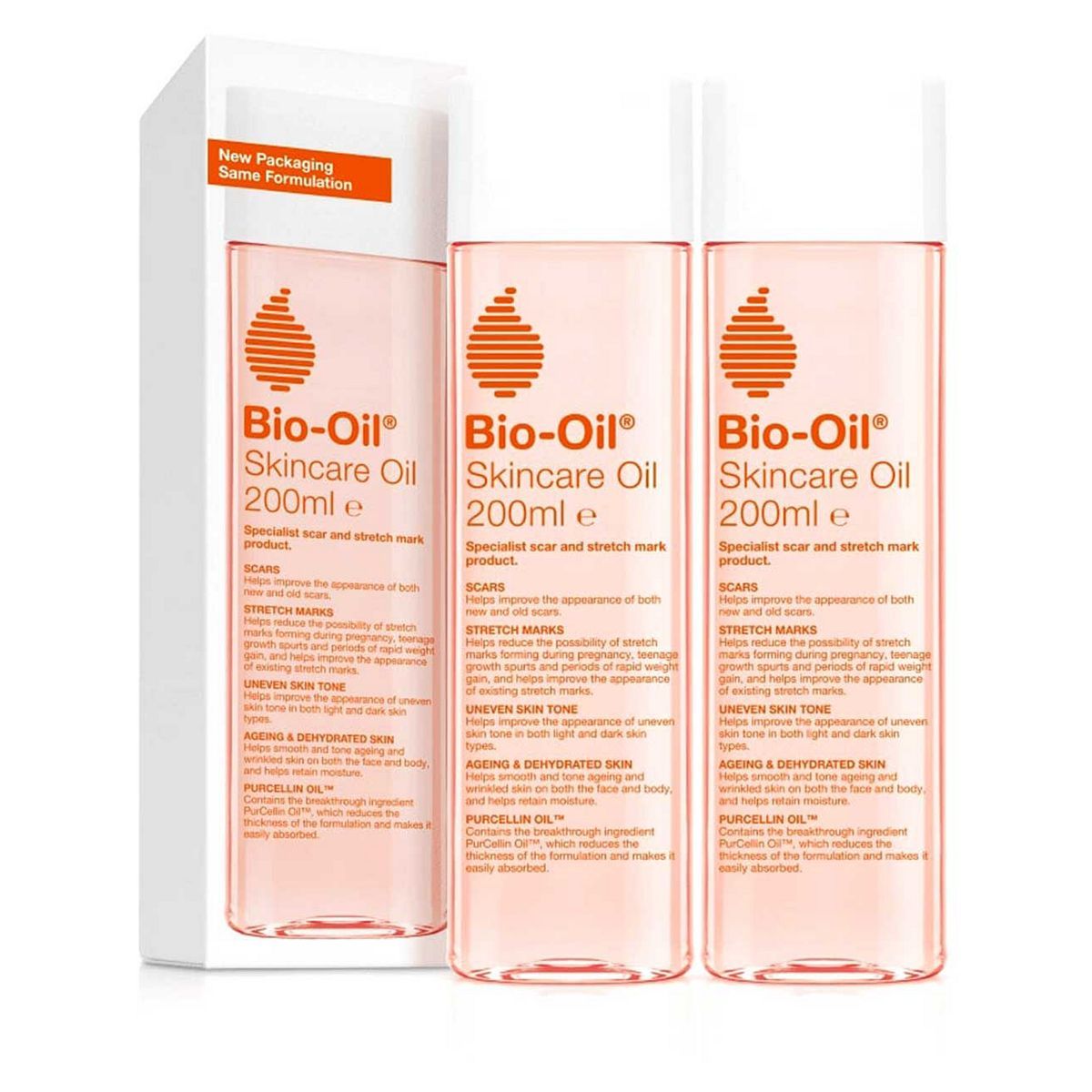 Bio-Oil 200ml Bundle For Scars, Stretch Marks And Uneven Skin Tone- x2 200ml - McGrocer