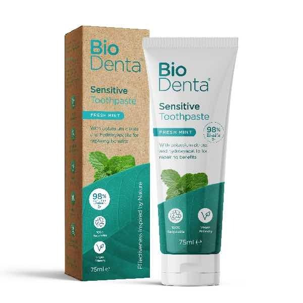 BioDenta Natural Whitening Toothpaste SENSITIVE Vegan 75ml - McGrocer