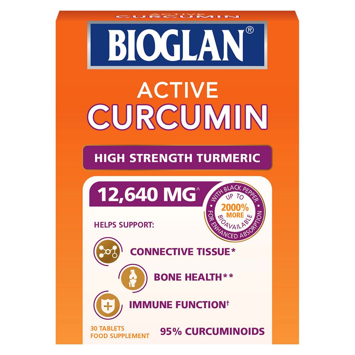 Bioglan Active Curcumin Tablets - 30 Tablets - McGrocer