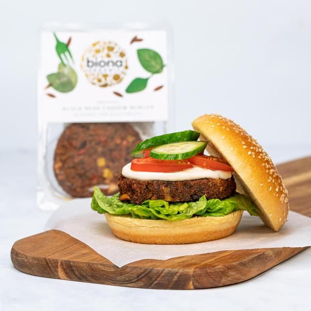 Biona Organic Black Bean Cashew Nut Burgers 160g - McGrocer