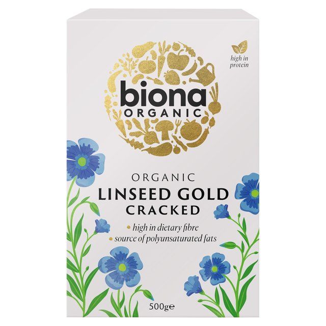 Biona Organic Cracked Linseed Gold 500g - McGrocer