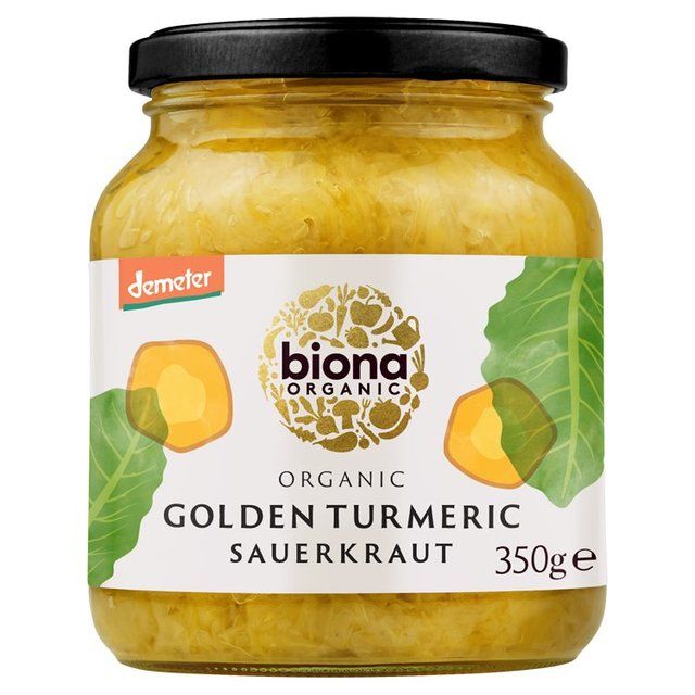 Biona Organic Golden Turmeric Sauerkraut 350g - McGrocer