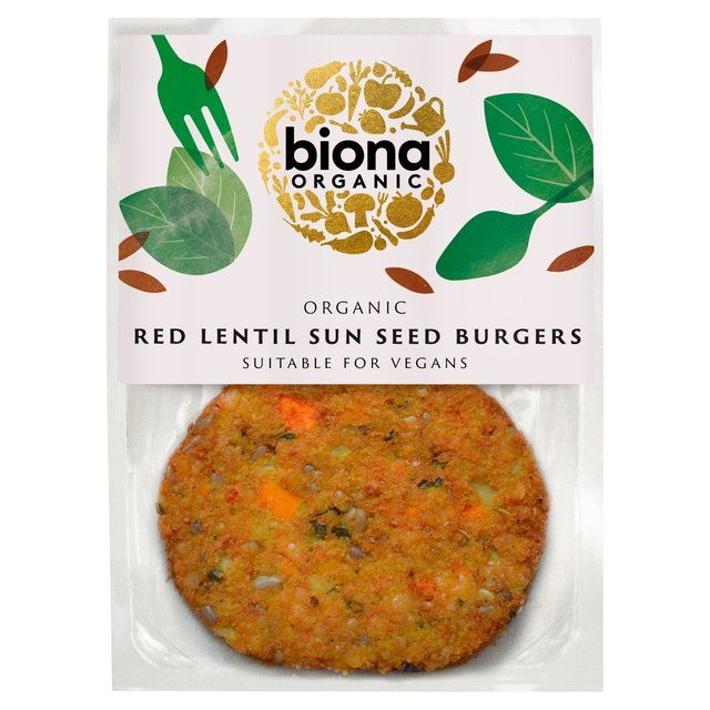 Biona Organic Red Lentil Sun Seed Burgers 160g - McGrocer