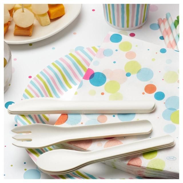 BioPak White Paper Knives 10 per pack - McGrocer