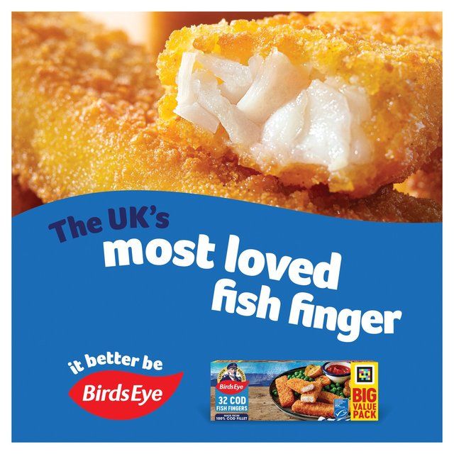 Birds Eye 32 MSC Breaded Cod Fish Fingers 896g - McGrocer